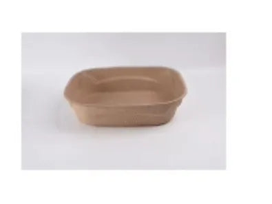 Brown disposable waterproof cat litter box shown in three different sizes.