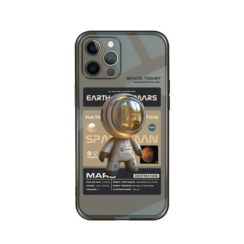 Black TPU phone case for Apple iPhone showing protective shell design with Mars Ticket colour option