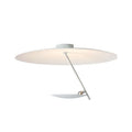 Iron ceiling lamp with integrated LED warm light in white or white gold colour, 50cm diameter.