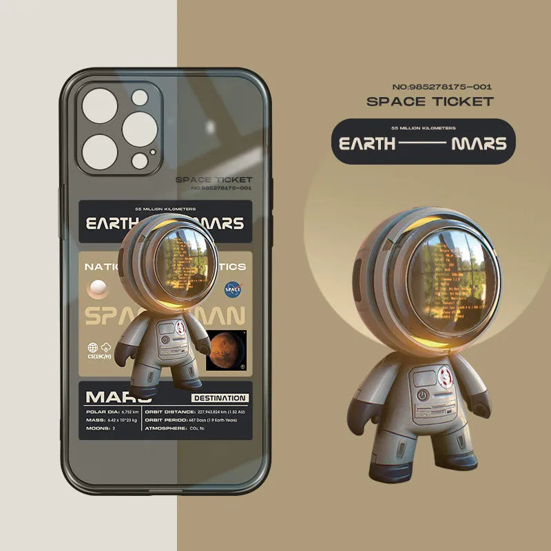 Black TPU phone case for Apple iPhone showing protective shell design with Mars Ticket colour option