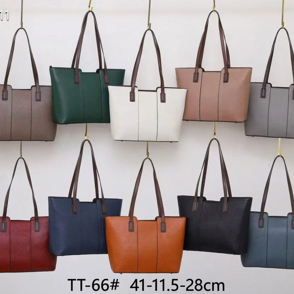 Women's genuine leather large capacity shoulder bag in box shape with sandwich pocket