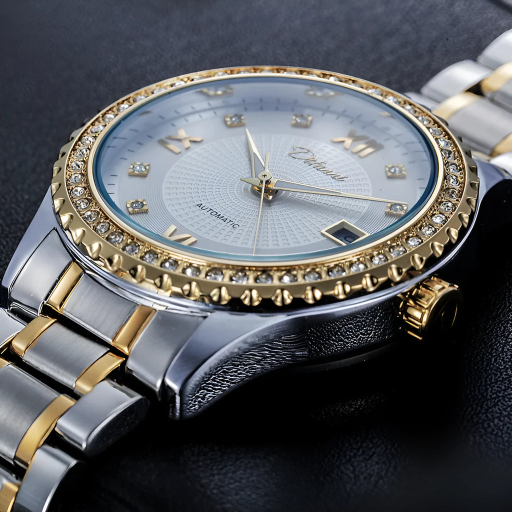 Fashionmonger automatic mechanical watch with luminous dial and waterproof case