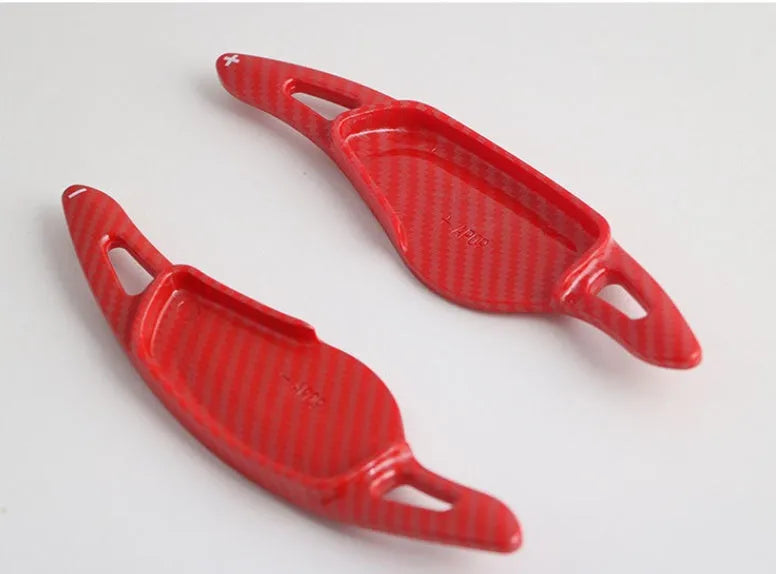 Carbon fibre steering wheel shift paddle modification kit in five colour options