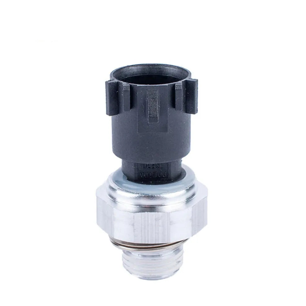 Silver automobile fuel pressure sensor with simple automotive design