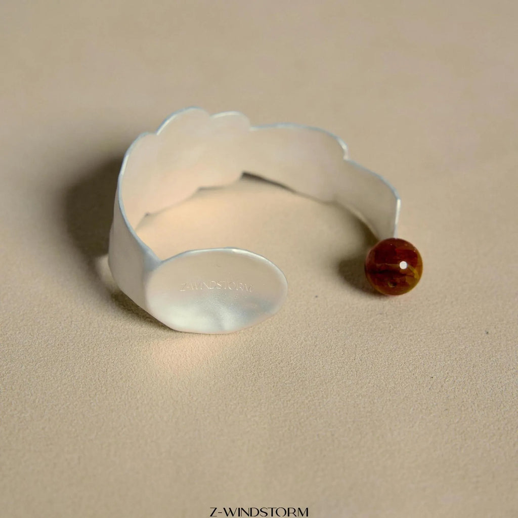 Round spoon stewed pork jewellery set with alloy ring and bracelet featuring diamond shape