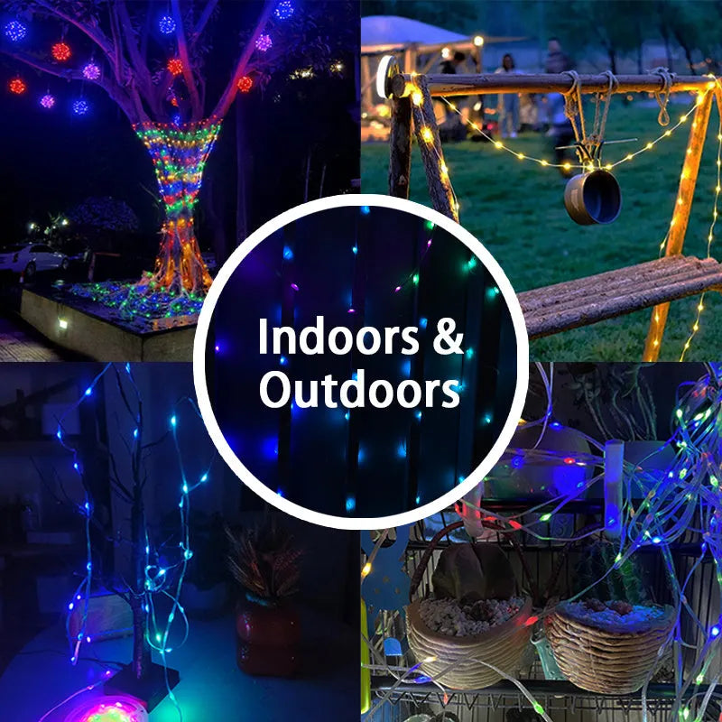10-metre LED decorative fairy lights with 100 multi-colour bulbs for festivals and parties