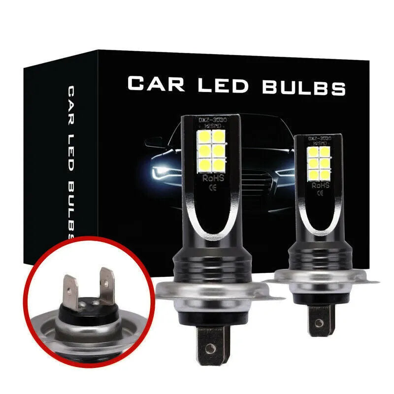 H7 socket 110W LED car fog lights with 12 SMD 3030 beads in aluminium housing