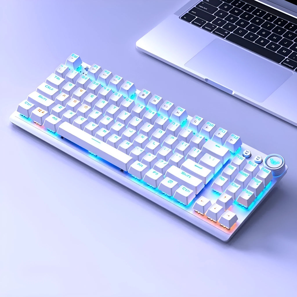 Tarantula wireless mechanical keyboard with side-engraved keycaps and metal frame