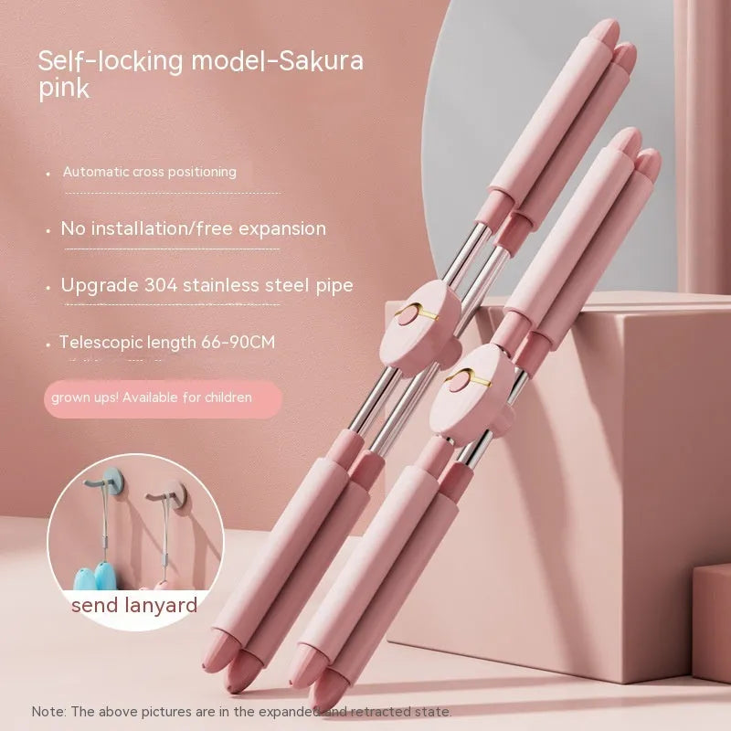 Blue adjustable children's yoga posture corrector stick for fitness body shaping.