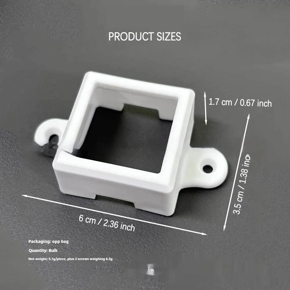 White plastic LED protective lampshade for strip lights measuring 1.7cm by 6cm