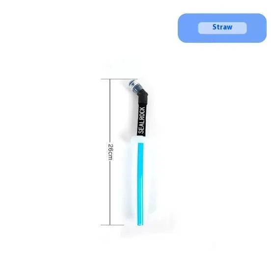 Plastic portable drinking straw with suction tube for outdoor hydration