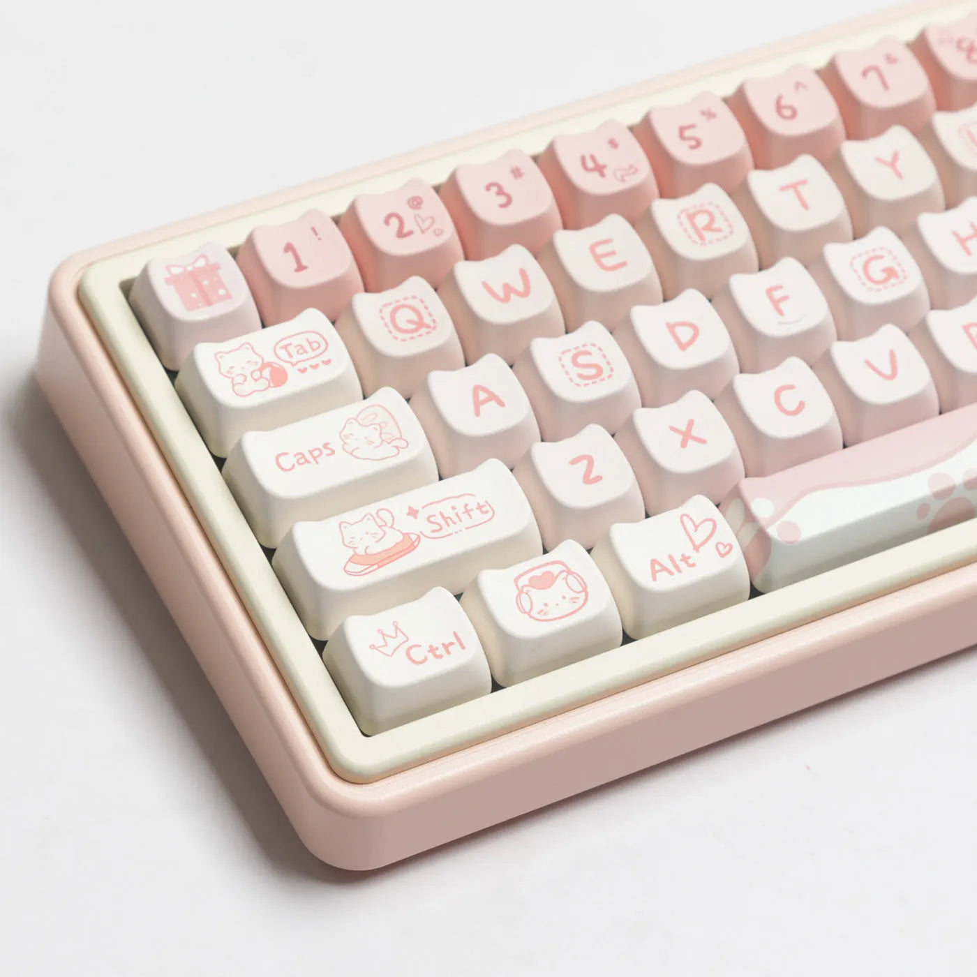 Full set of PBT sublimation printed key caps for mechanical keyboards with over 98 keys