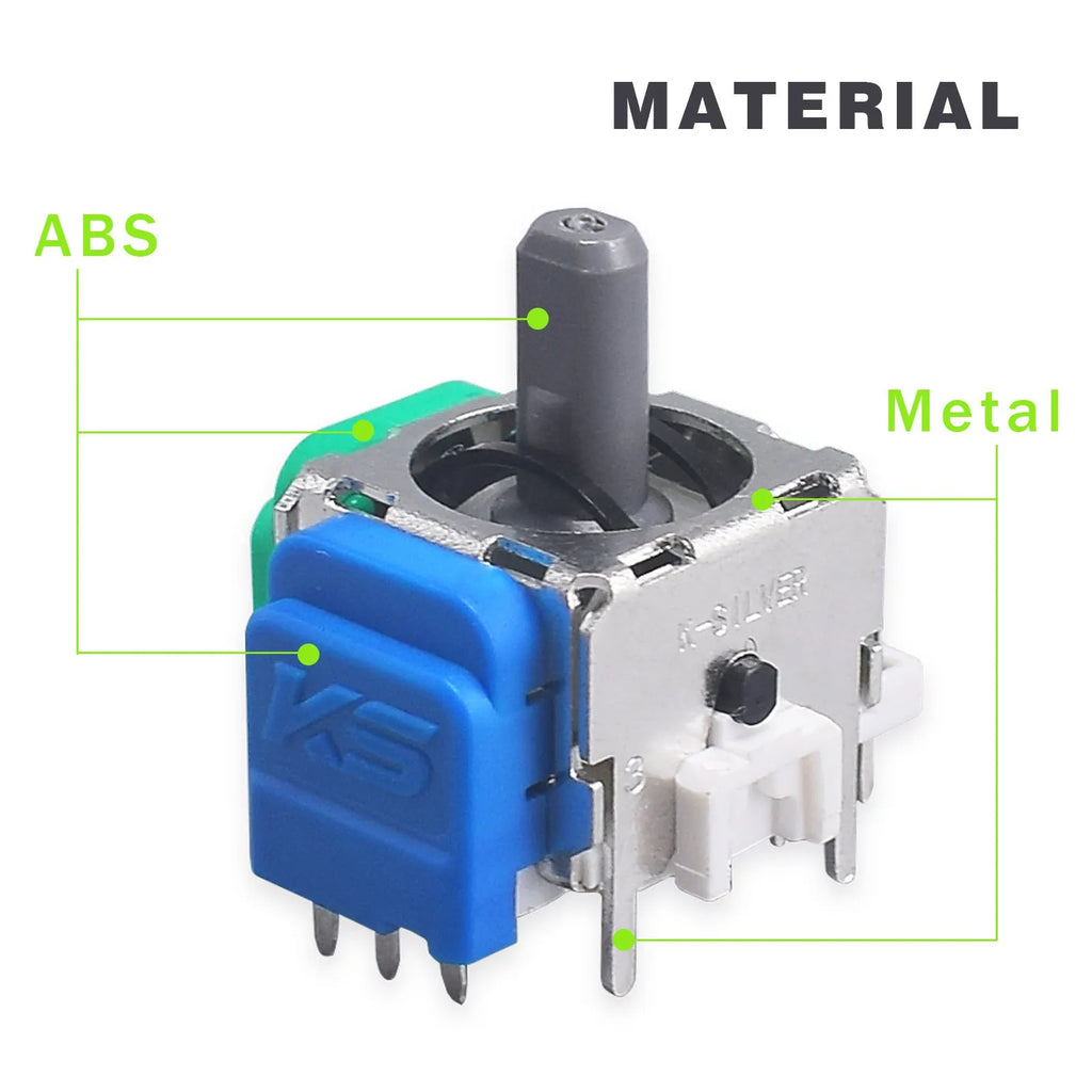 Hall effect magnetic joystick replacement component for PS5, Xbox, and Switch Pro controllers