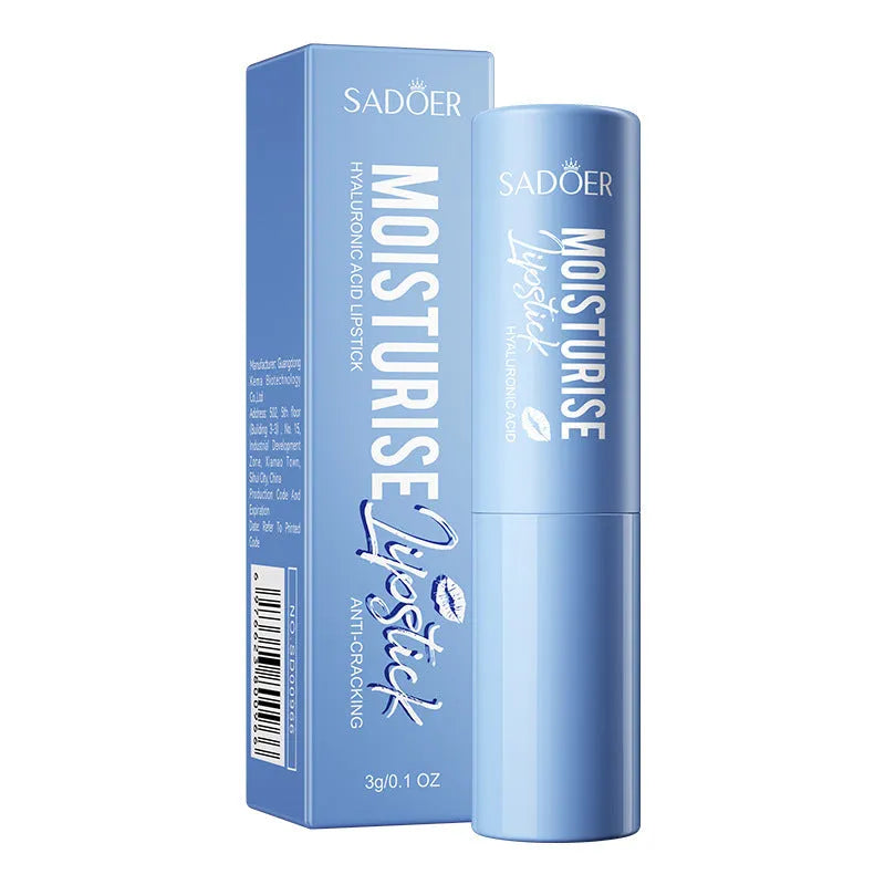 Anti-chapped moisturising lipstick in a choice of hyaluronic acid, vitamin E, UV protection, and flavoured variants