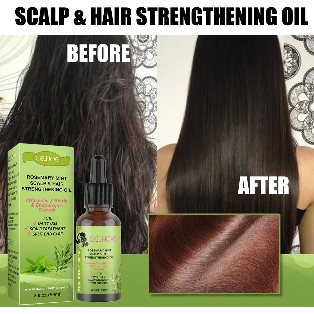 59ml bottle of Rosemary Mint Hair Growth Fluid scalp treatment oil
