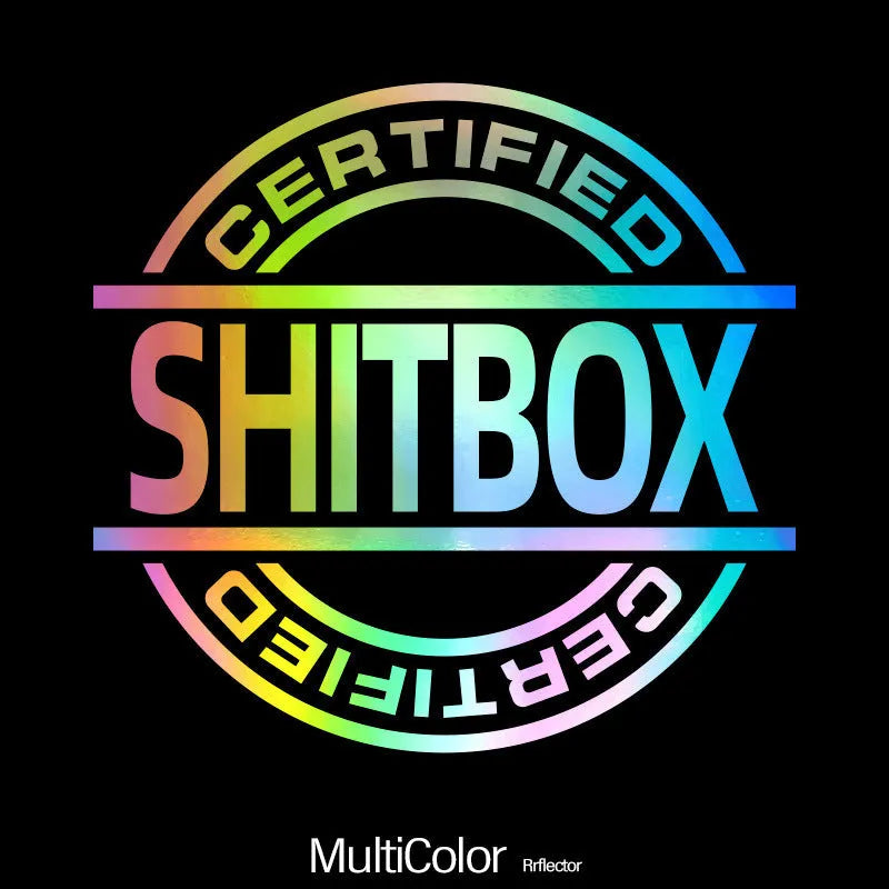 13x12cm vinyl car sticker in various colour options including glitter and metallic finishes