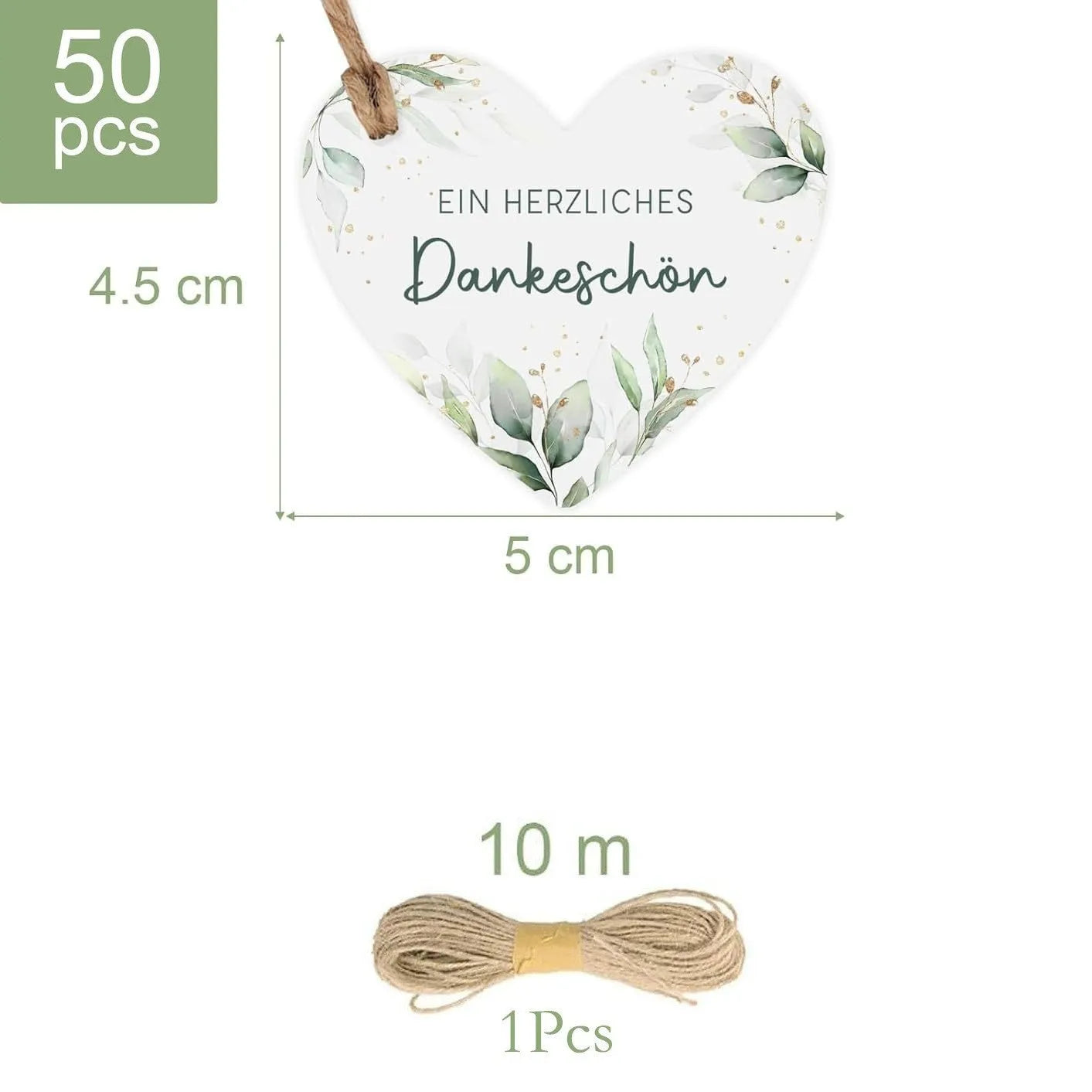 50 floral heart shaped paper gift tags in two vintage styles, pack weight 26g