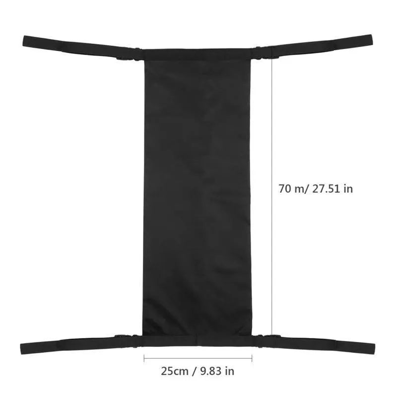 Black cylindrical outdoor pannier bag for wheelchair oxygen cylinder made from 600D Oxford cloth.