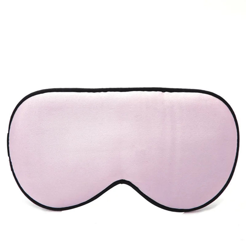 Double-sided mulberry silk sleep mask showing embroidered print in a selection of its 22 colour options.