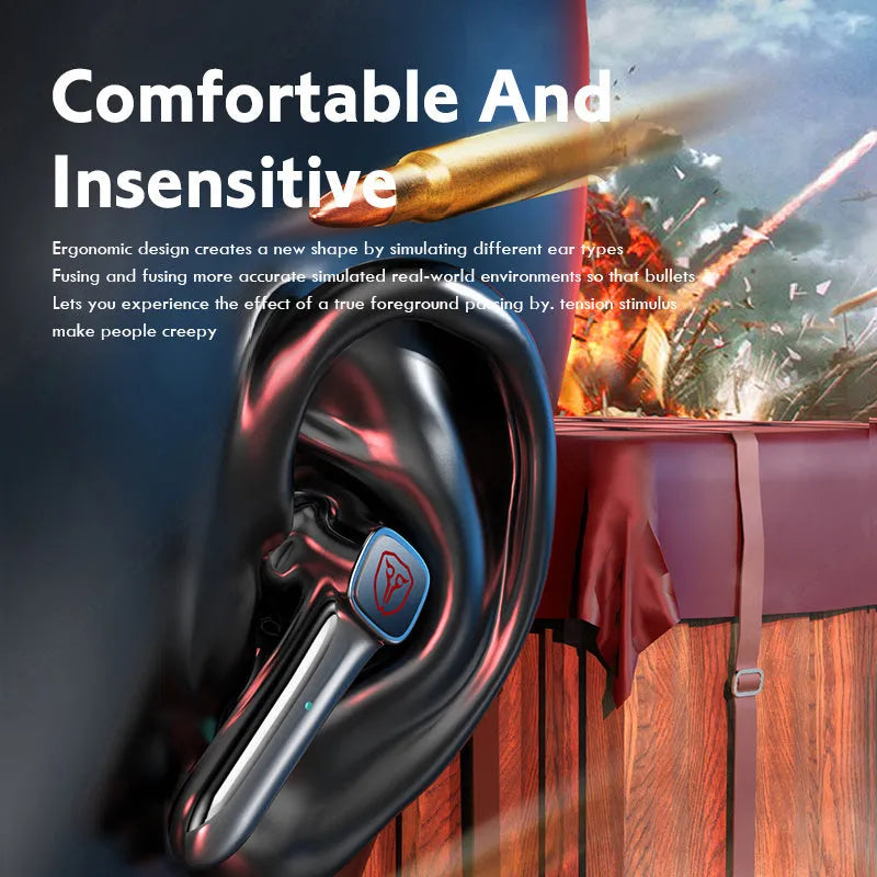 Wireless Bluetooth gaming headset with low latency and noise reduction in compact design