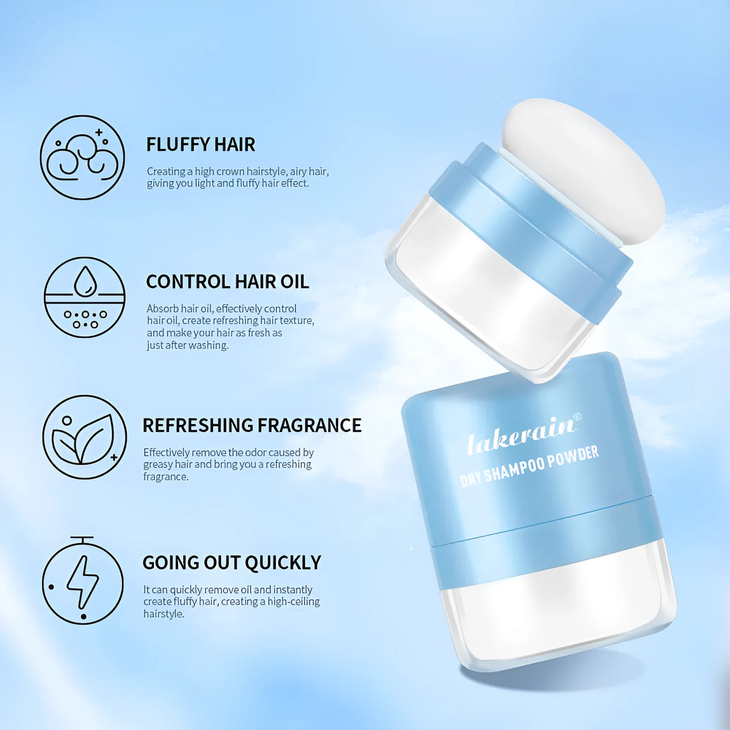 Disposable dry shampoo powder with sponge headband and mirror in 5g size
