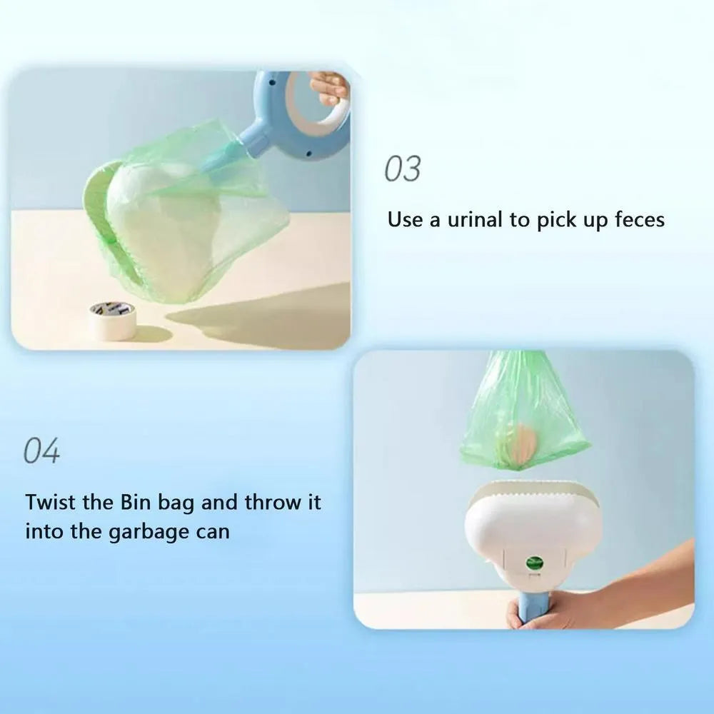 Blue cloud shape jaw dog poop scooper with comfortable grip for outdoor waste cleanup