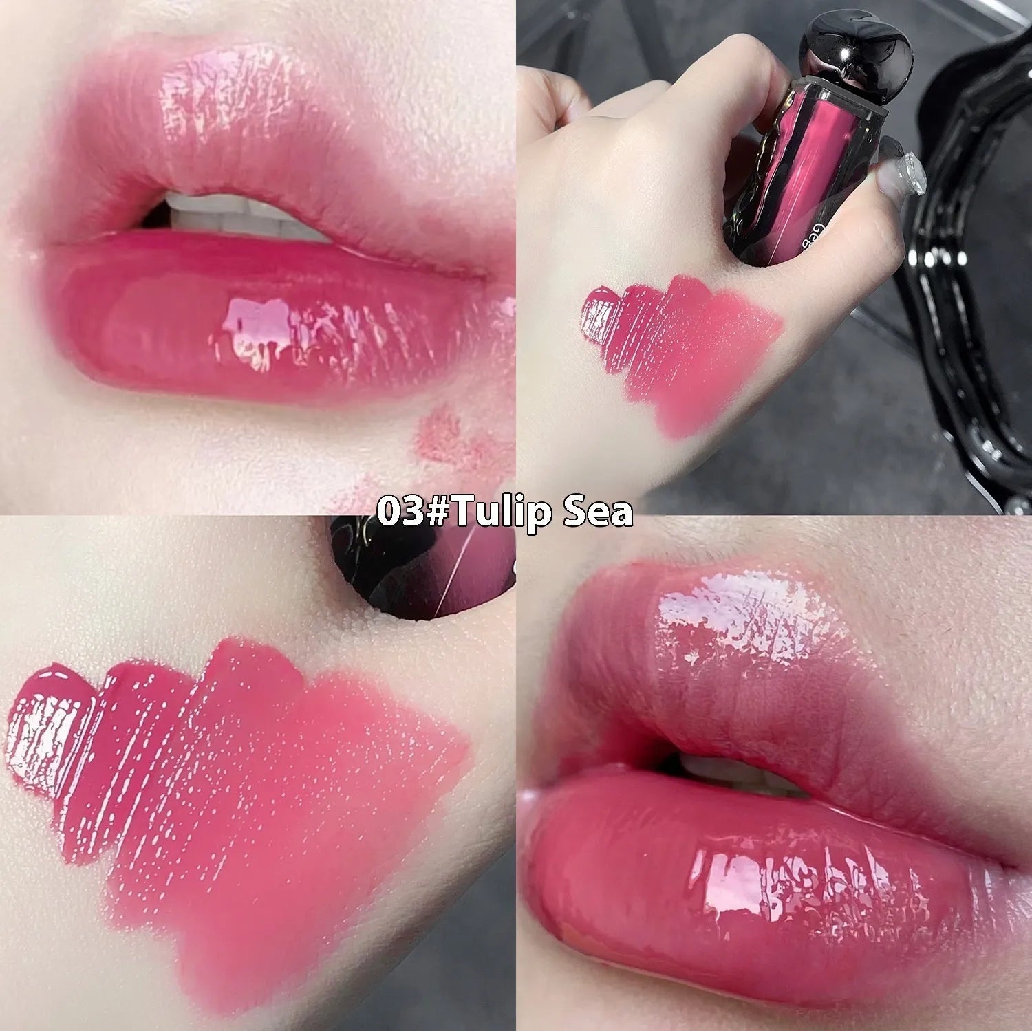Glacier Lava Lip Lacquer in water-light mirror finish with colour correction properties
