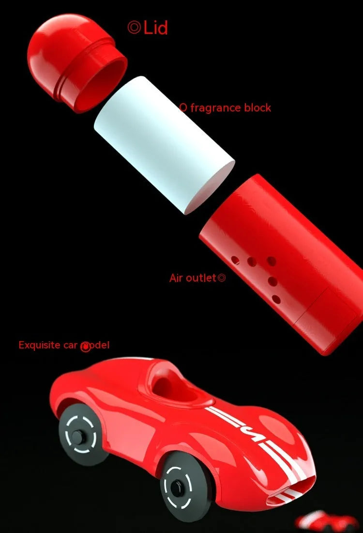 Round solar-powered car air freshener decoration in modern styling for vehicle interiors