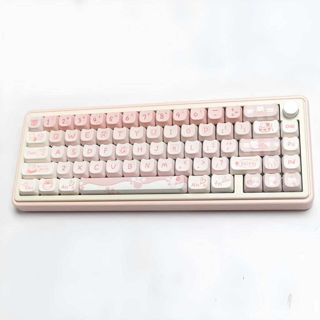 Full set of PBT sublimation printed key caps for mechanical keyboards with over 98 keys