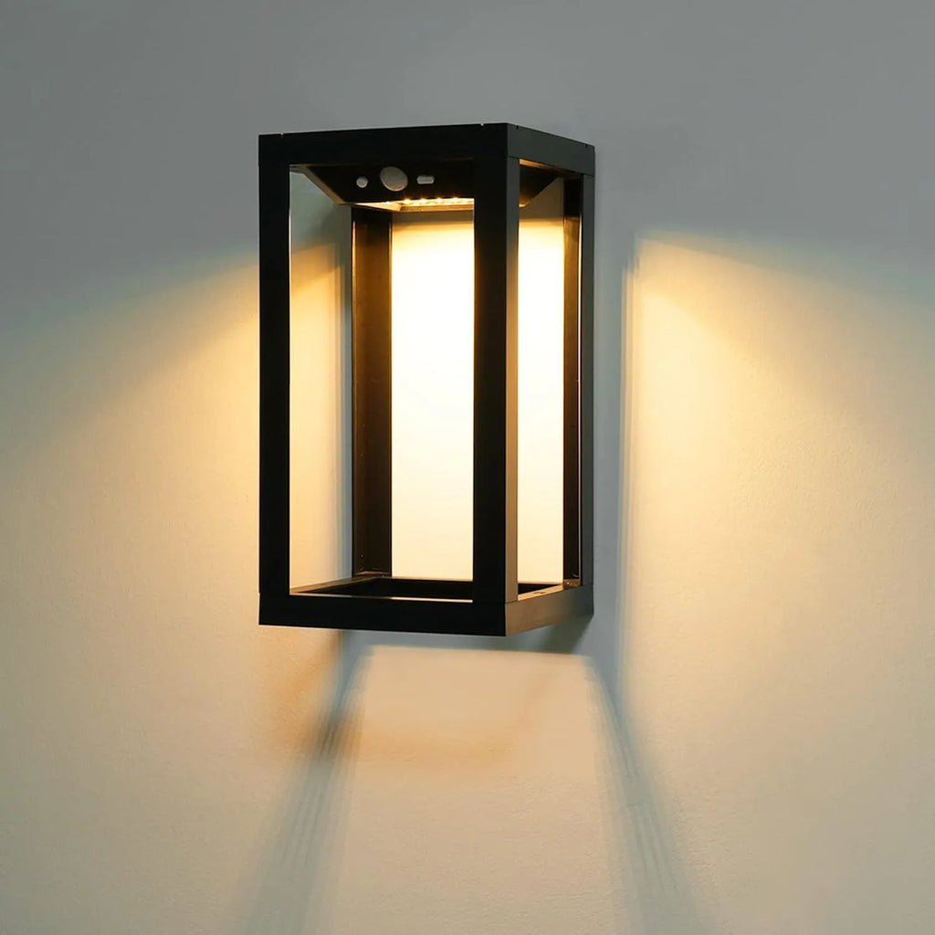Modern Chinese design outdoor solar wall lamp with waterproof plastic construction