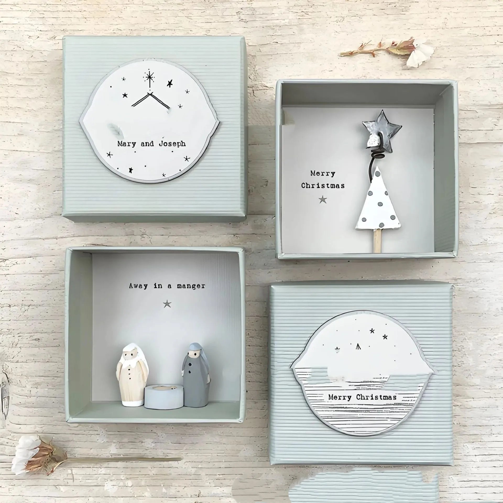 Modern simple style guardian angel resin ornament in a box, gift for friends.