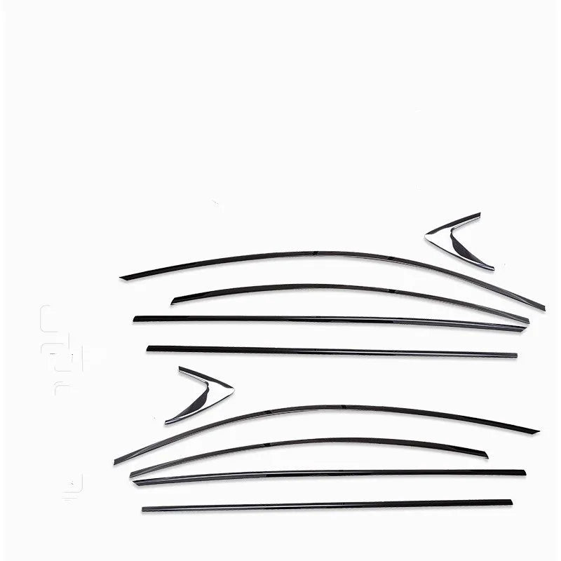 Black titanium stainless steel window trim strip for interior window moulding installation