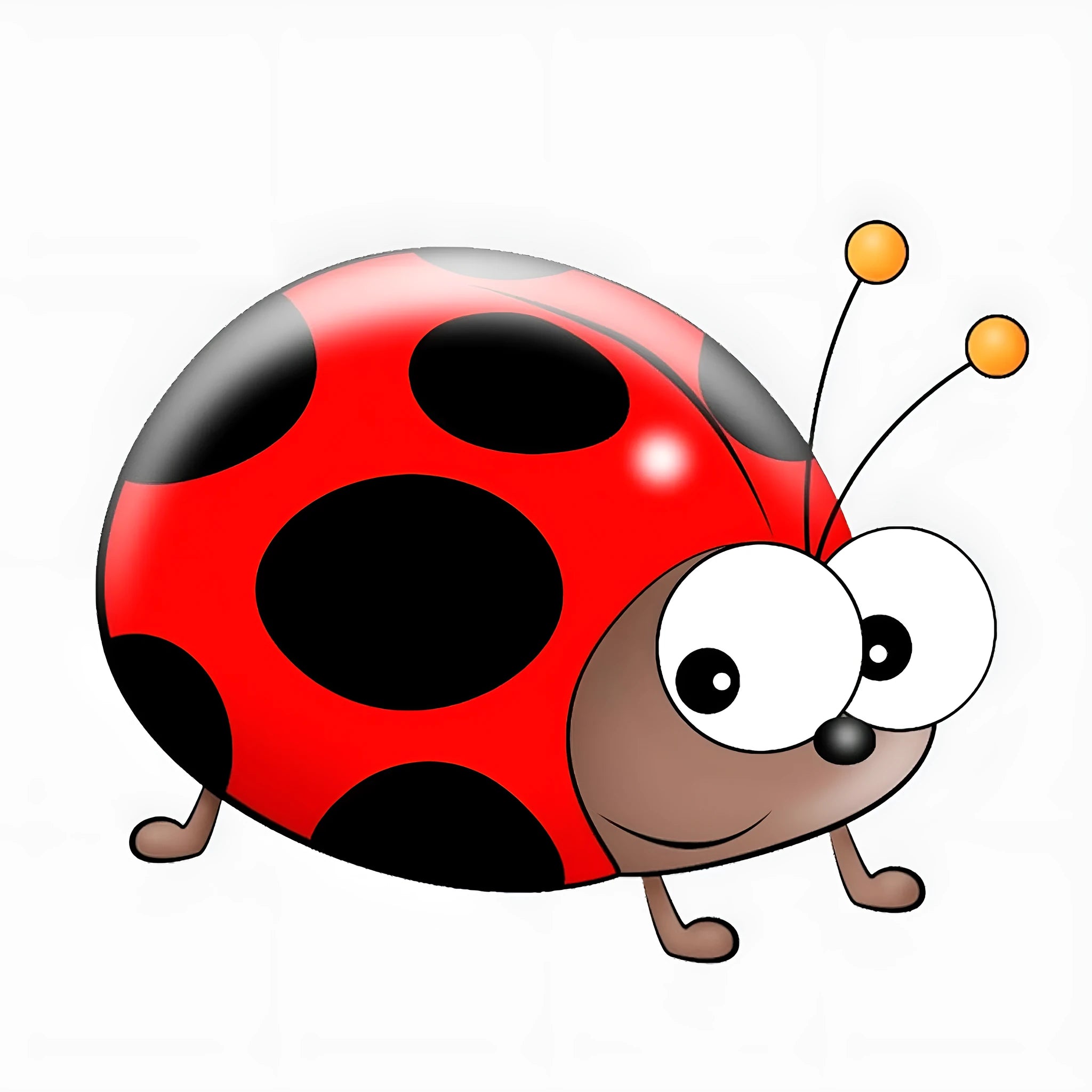Cartoon ladybird PVC decorative sticker decal measuring 14.5cm