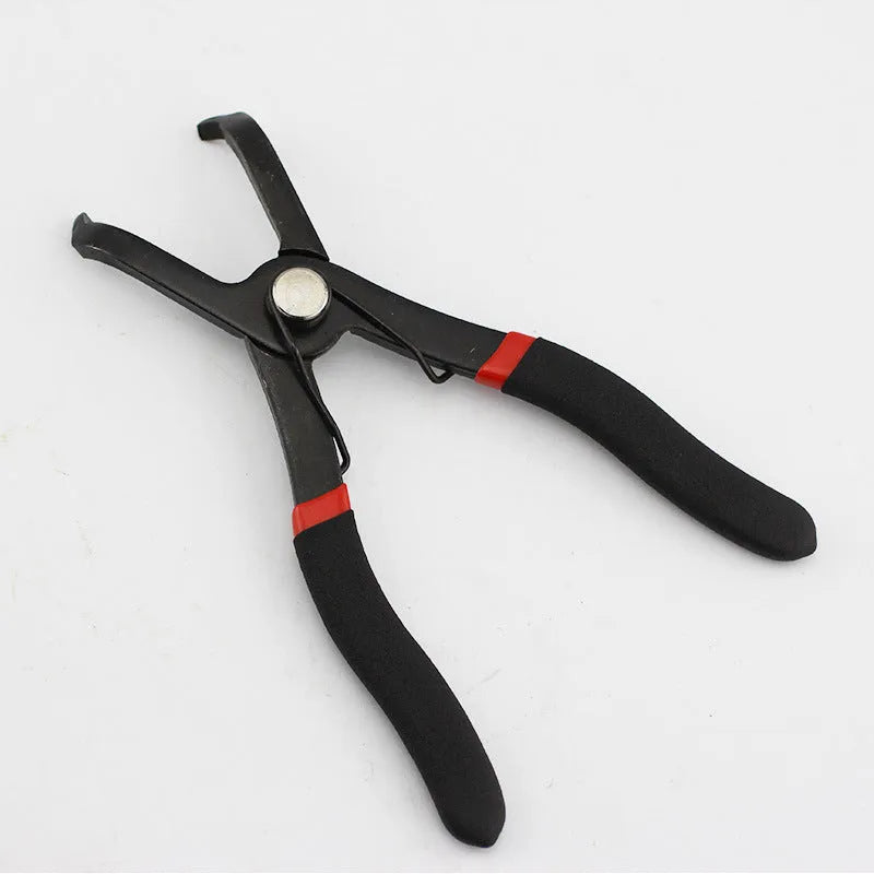 Red interior round nail removal pliers with PVC handles for door panel wire buckle removal