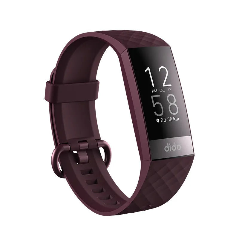 Y6 Black smart bracelet with a 1.1-inch screen displaying health metrics like ECG, blood pressure, and blood oxygen.
