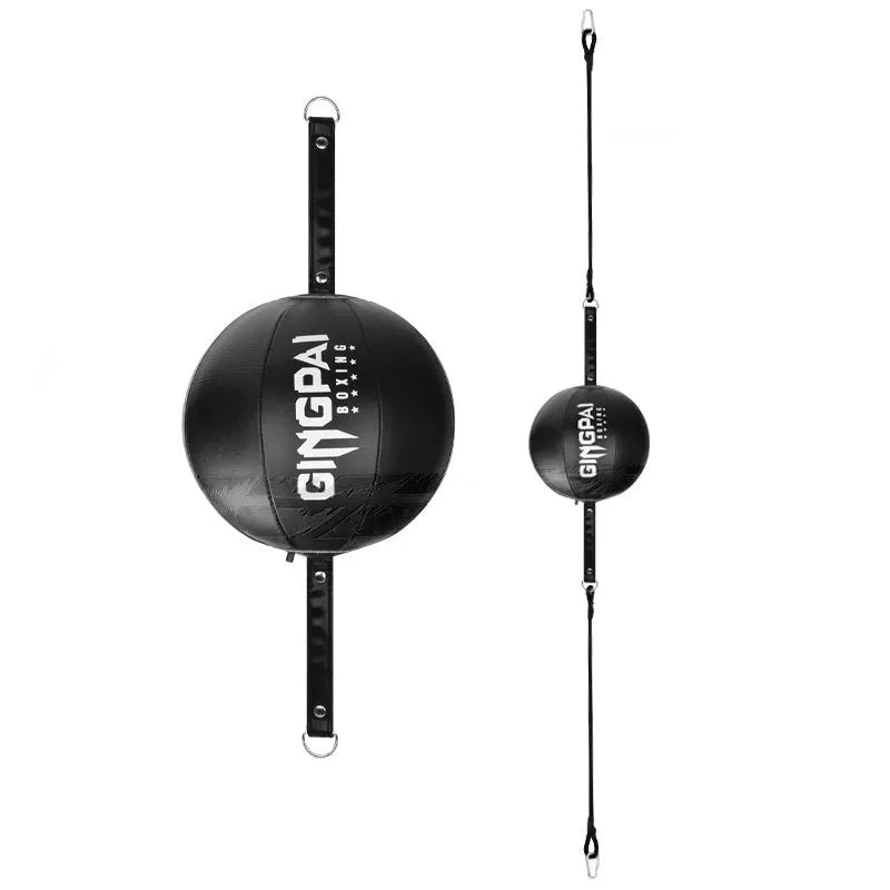 PU hanging boxing speed ball for reaction training in black, black and green, or white colours