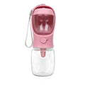 Blue plastic dual-use portable dog drinking cup with two-in-one design for outdoor hydration.
