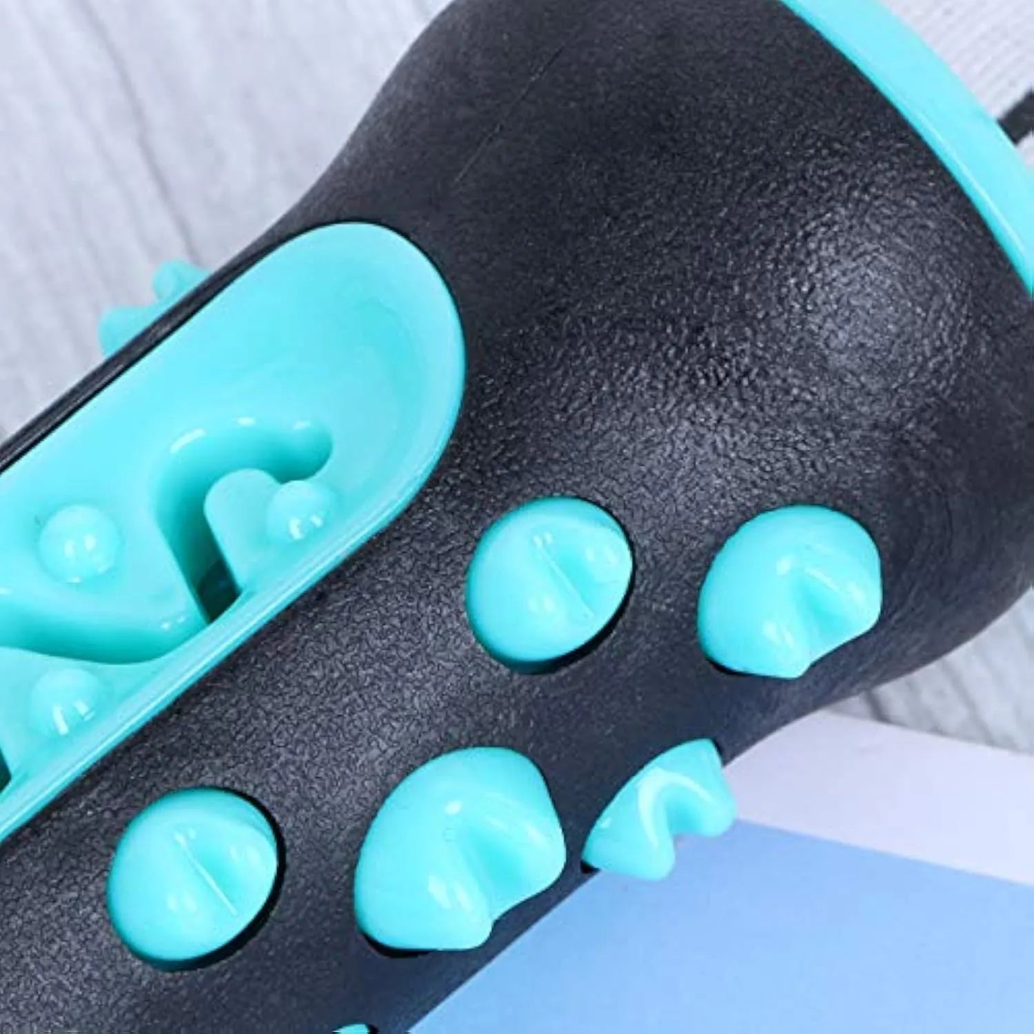 15 cm natural rubber dog dental chew toy in blue, green, yellow, or black blue for teeth cleaning