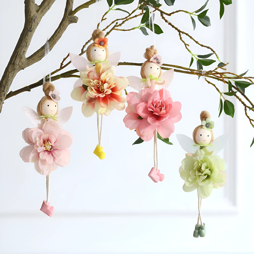 FARCENT Cute Elf Easter Party cloth pendant in dark pink, pink, green, and yellow colour options.