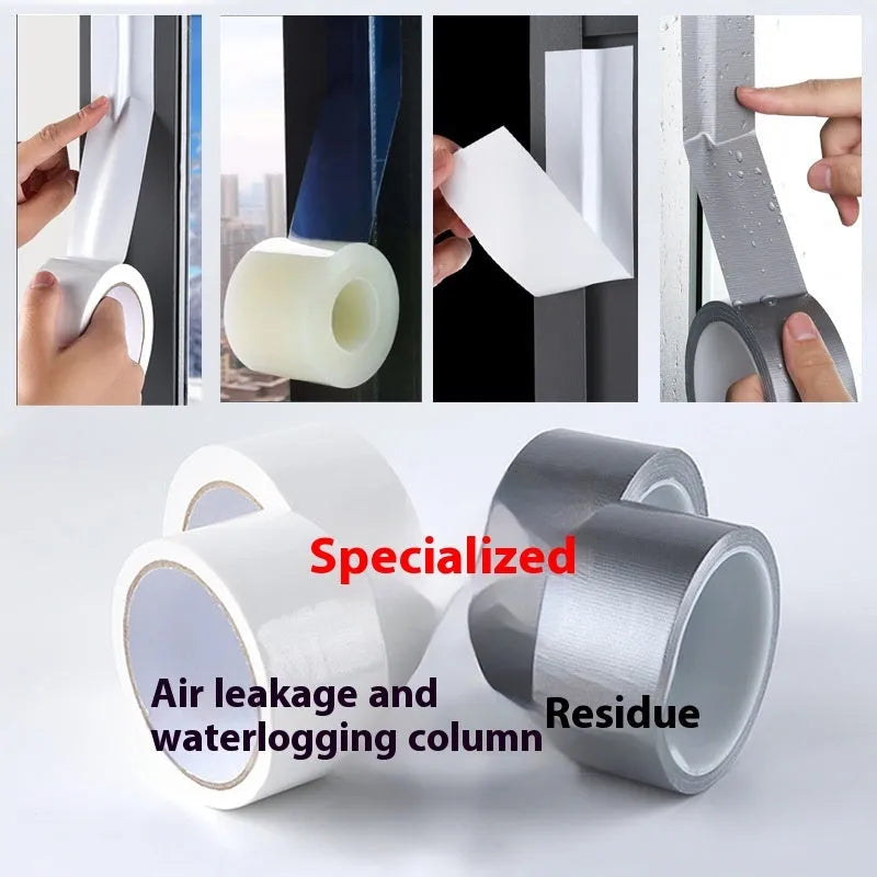 Windproof adhesive sealing tape roll in silver grey colour for window and door draught exclusion