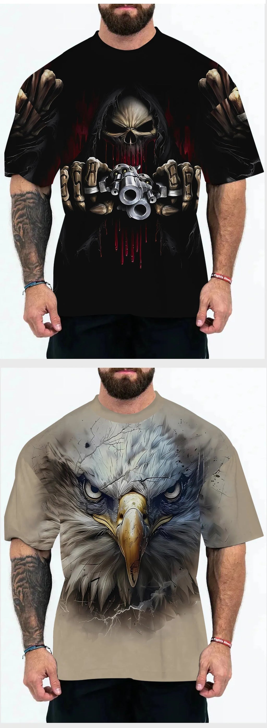 Men's loose fit T-shirt with short sleeves in chemical fibre blend fabric