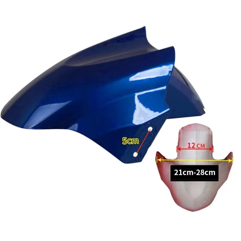 ABS plastic front wheel fender for an electric car, shown in a choice of colours including red, white, and black.