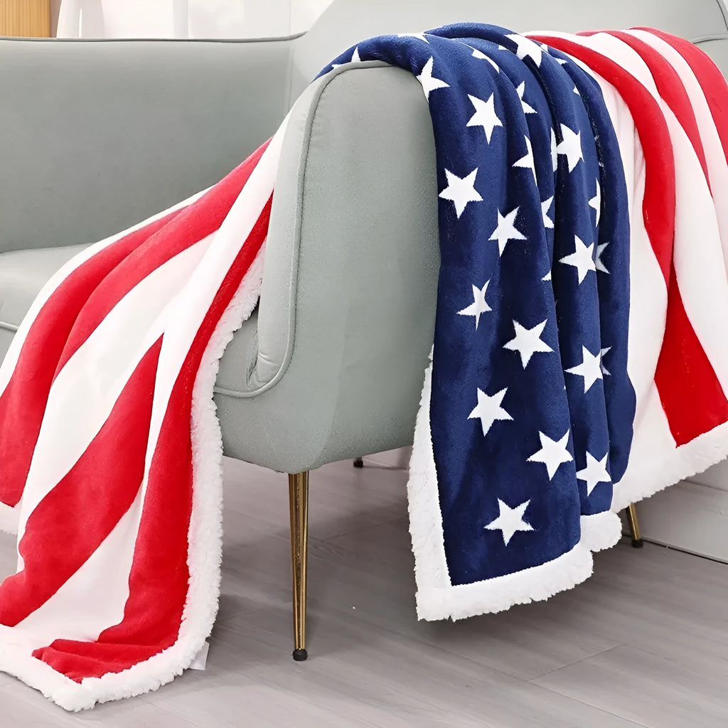 British style striped polyester blanket for autumn and winter use in three size options