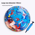 PVC inflatable pet water cushion with aquatic designs for summer cooling