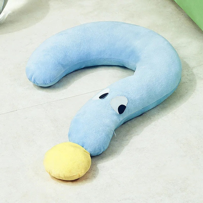 Blue and yellow removable cover pet pillow for cats and dogs, dimensions 62 cm by 39 cm
