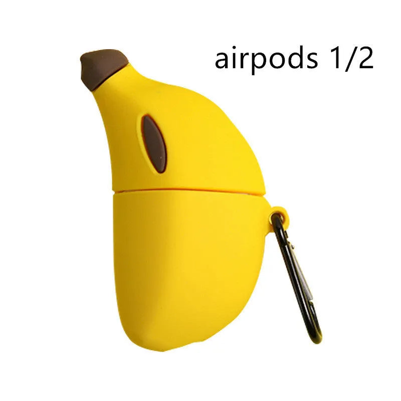 Yellow banana design silicone protective case for AirPods 3rd generation wireless headphones