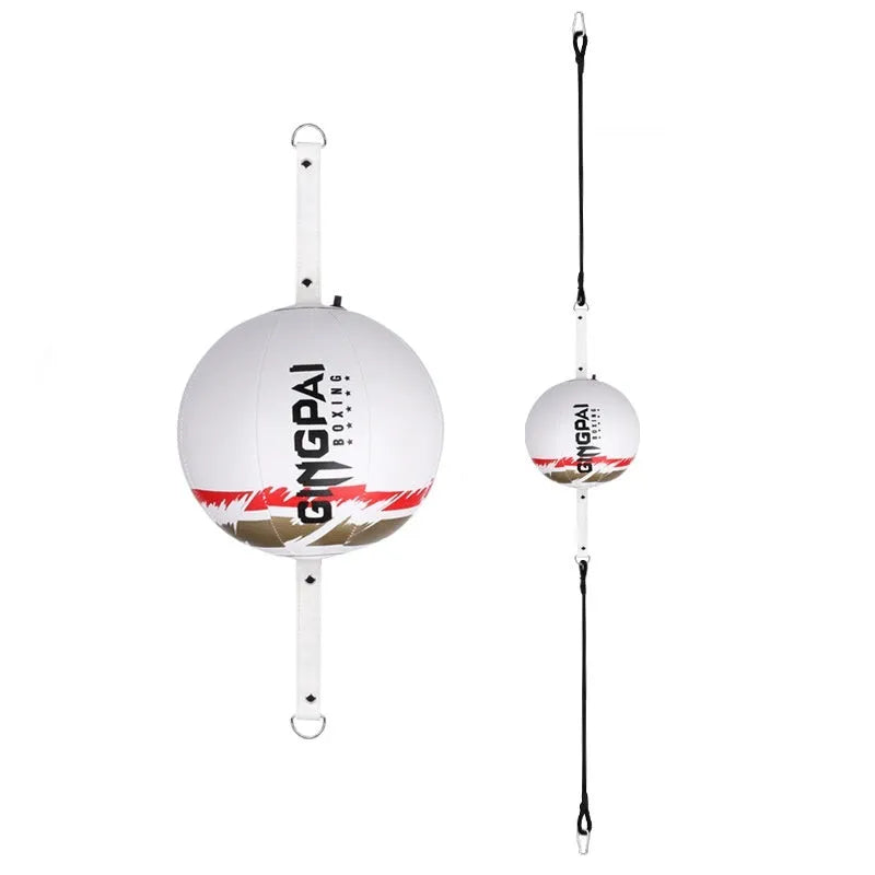 PU hanging boxing speed ball for reaction training in black, black and green, or white colours