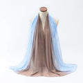 Women's bubble towel texture summer scarf in polyester chiffon showing colour options and 175cm length
