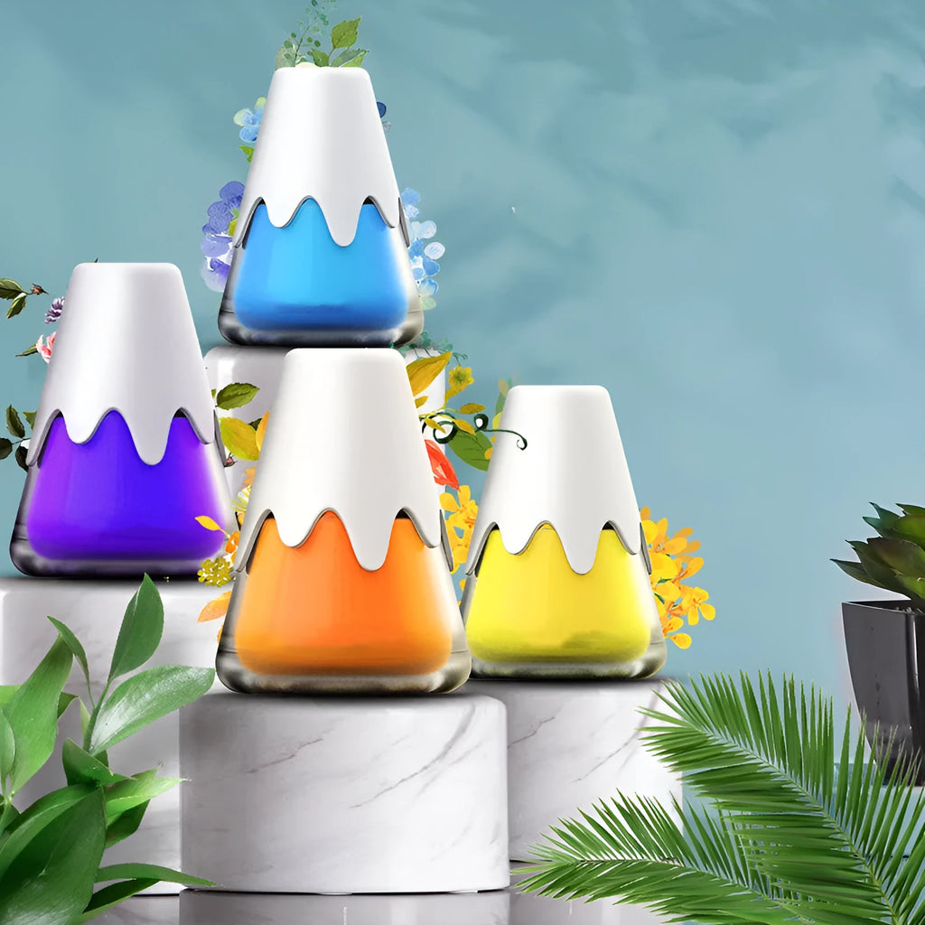 Glass car aromatherapy cup diffuser with paste fragrance cartridge in 9.1cm x 6.9cm dimensions