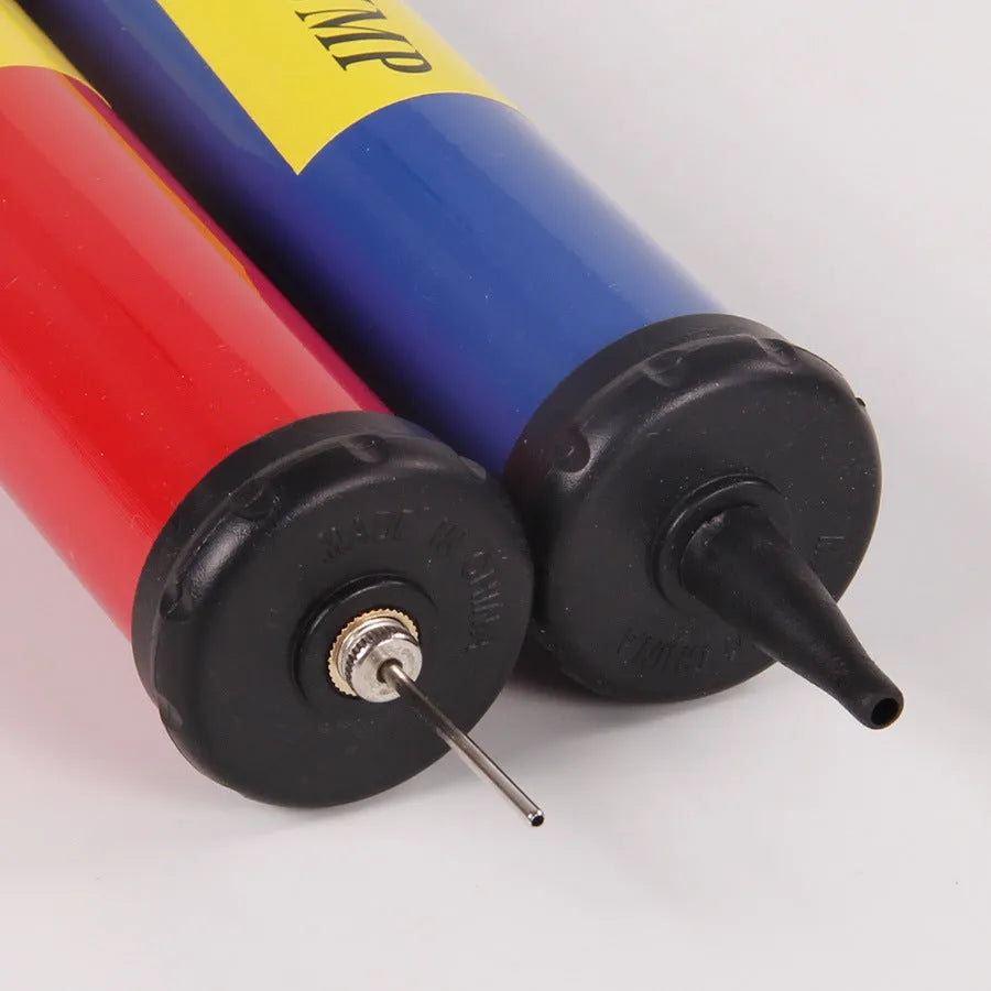 Mixed colour manual plastic hand pump for inflating sports balls and balloons